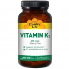 Country Life Vitamin K-1 100 mcg 100 Tabs