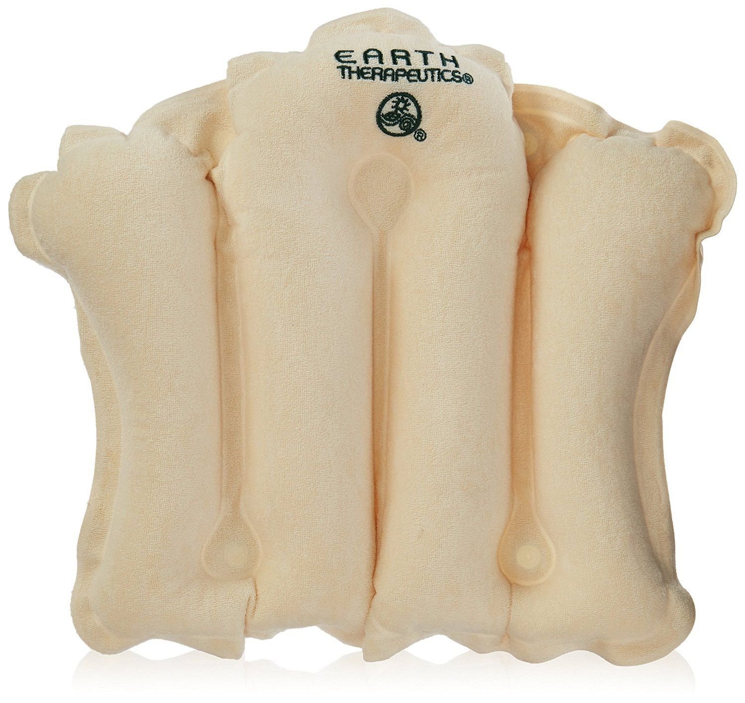 Earth Therapeutics Terry Covered Bath Pillow Natural