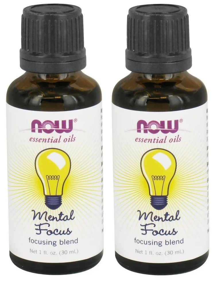 2x Mental Focus Essential Oil Blend 1 oz by NOW Foods