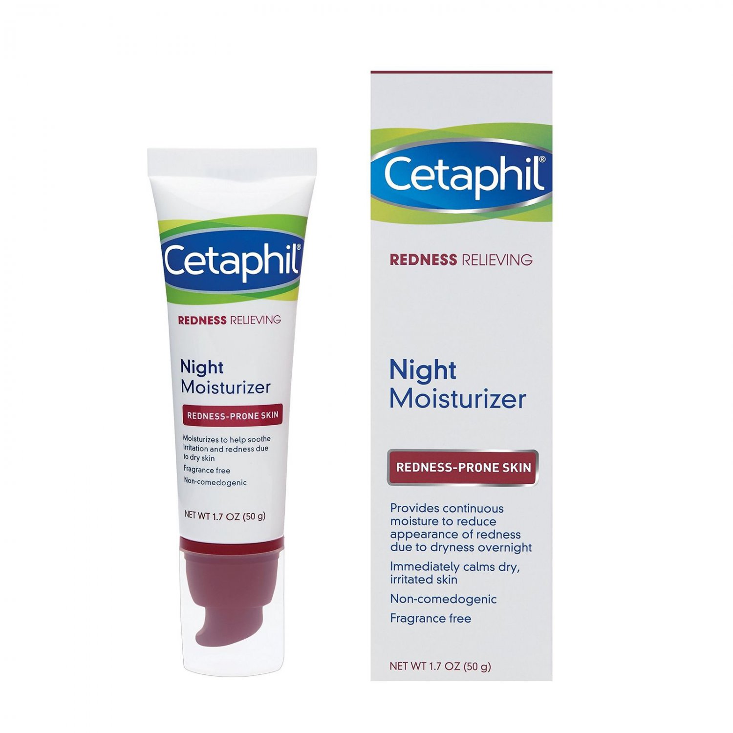 Cetaphil Redness Relieving Night Moisturizer 1.7 Ounce Fragrance Free