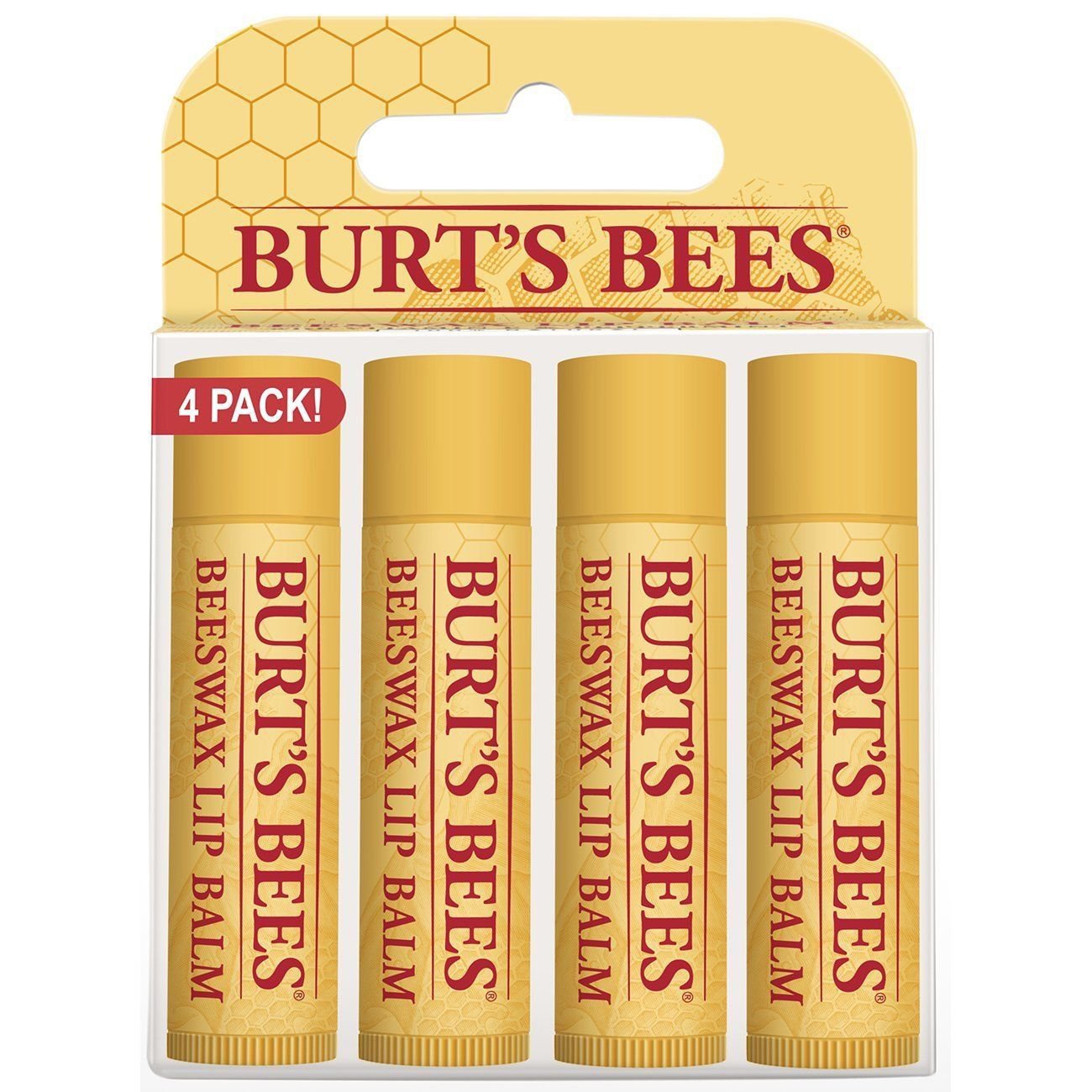 Burt's Bees 100% Natural Moisturizing Lip Balm Original Beeswax with Vitamin ...