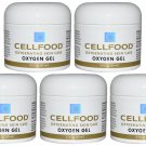 5 x Cellfood Oxygen Gel 2 oz Jar Oxygenating Skin Care