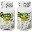 2x Health Plus Super Colon Cleanse 500mg 120 Capsules Relieves Constipation