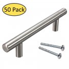 Solid Stainless Steel Kitchen Cabinet Handle T Bar Pulls Hardware 5-7/8" (50 PC)