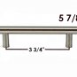 Cabinet Handle Pull Solid Stainless Steel Kitchen T Bar Hardware 5-7/8" (25 PC)