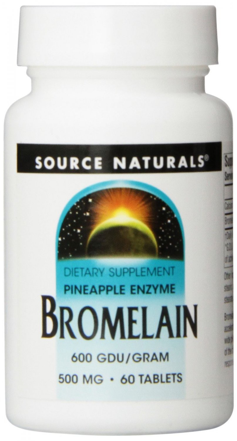 Source Naturals Bromelain 500mg Pineapple Enzyme Digestive Support - 60 Tablets