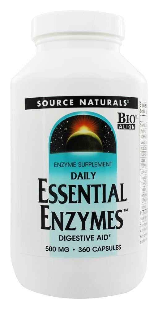 Source Naturals Daily Essential Enzymes 500mg - 360 Capsules