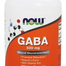 Now Foods, GABA 500 mg Natural Calming Effect, 200 Capsules Promotes Relaxation