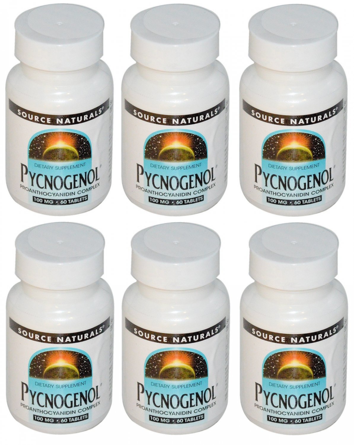 Pycnogenol 100 MG 60 Tabs by Source Naturals (Pack of 6)