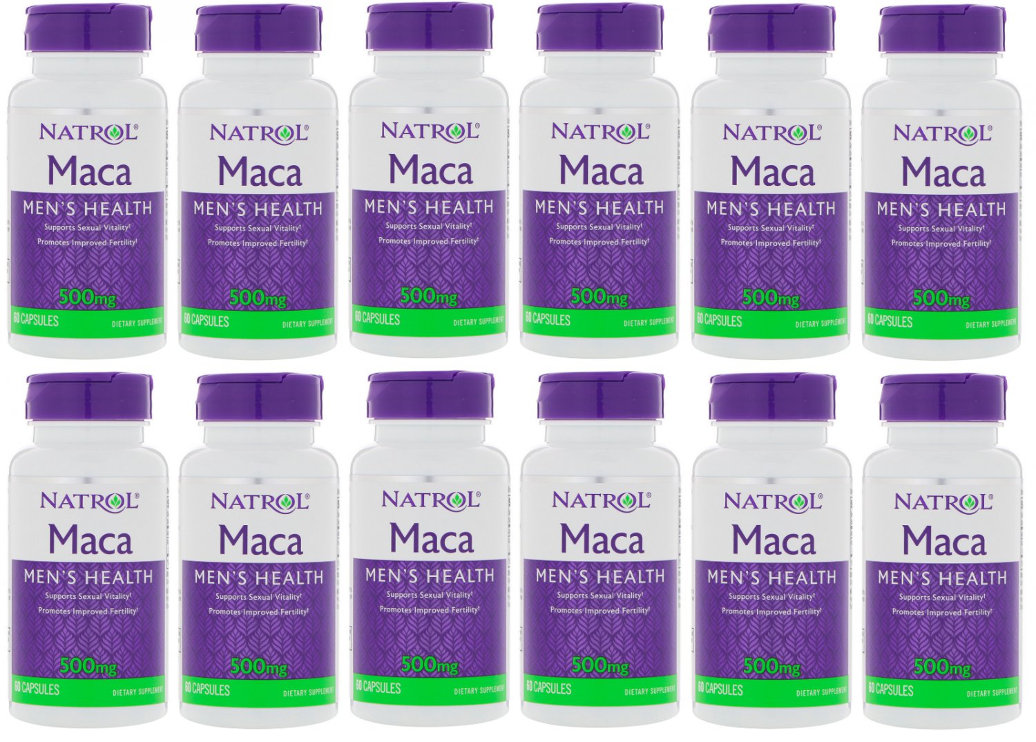 Natrol Maca Root 500mg 60 cap (12 Pack)