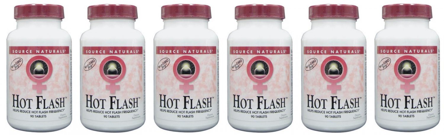 Hot Flash 90 Tabs by Source Naturals (Pack of 6)