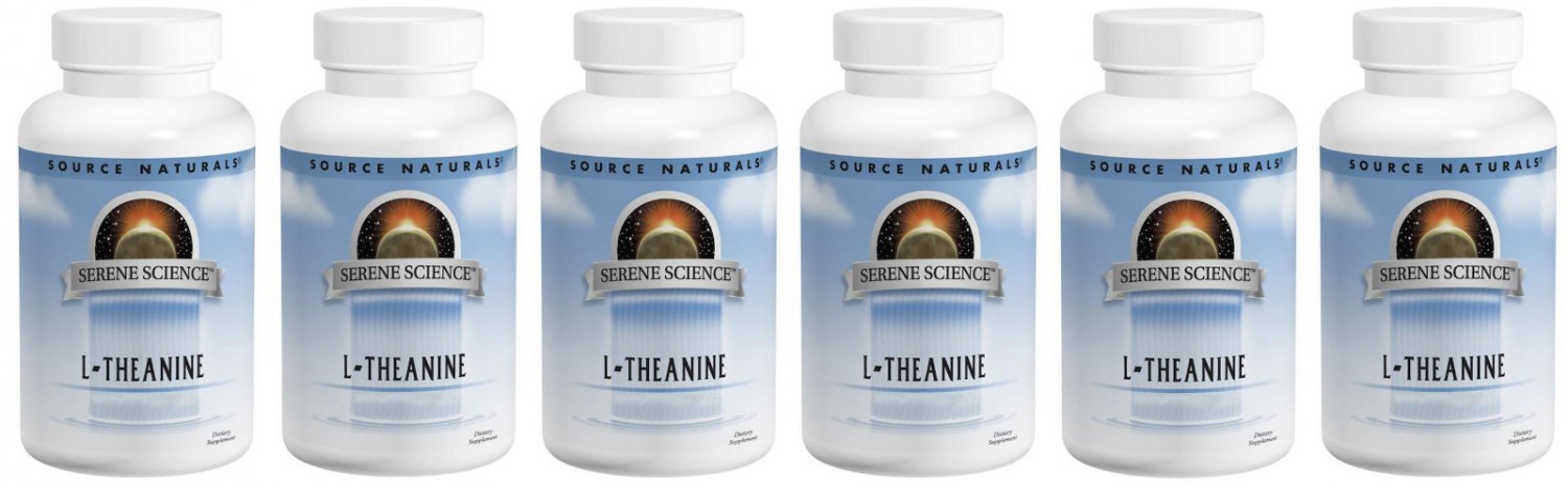 L-Theanine 200 mg 60 Tabs by Source Naturals (Pack of 6)