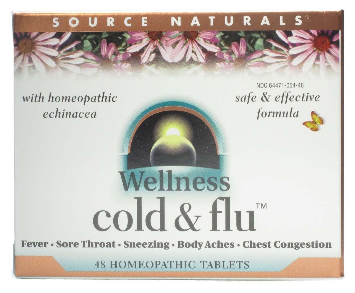 SOURCE NATURALS Wellness Cold and Flu Tray Tablet 48 Count