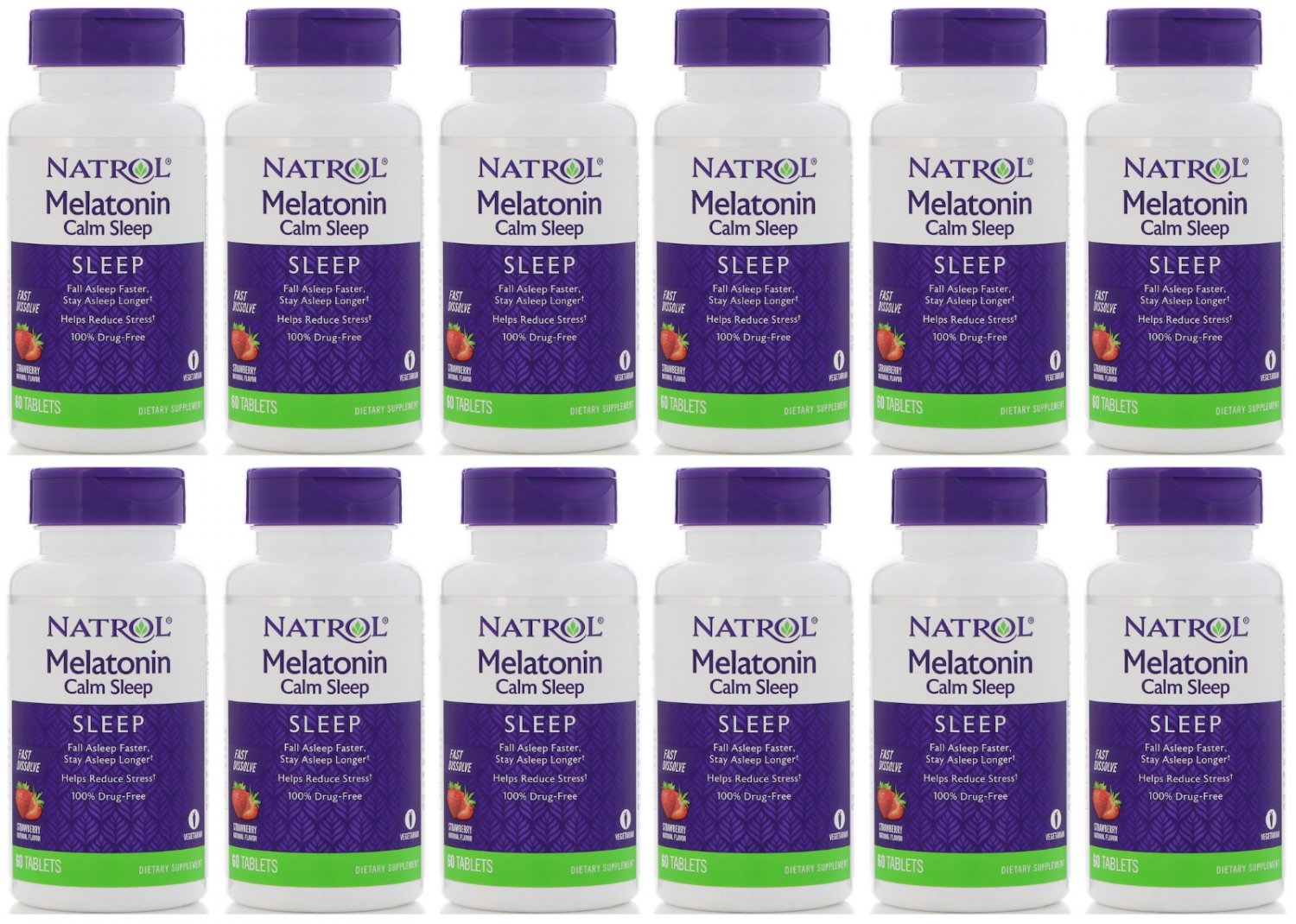 Natrol Melatonin Adv Calm Fast Dissolve (12 Pack)