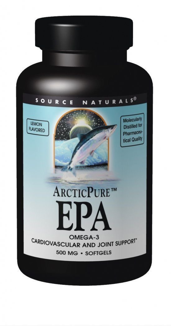 Source Naturals ArcticPure EPA Lemon Flavored Omega-3 500mg 120 Softgels