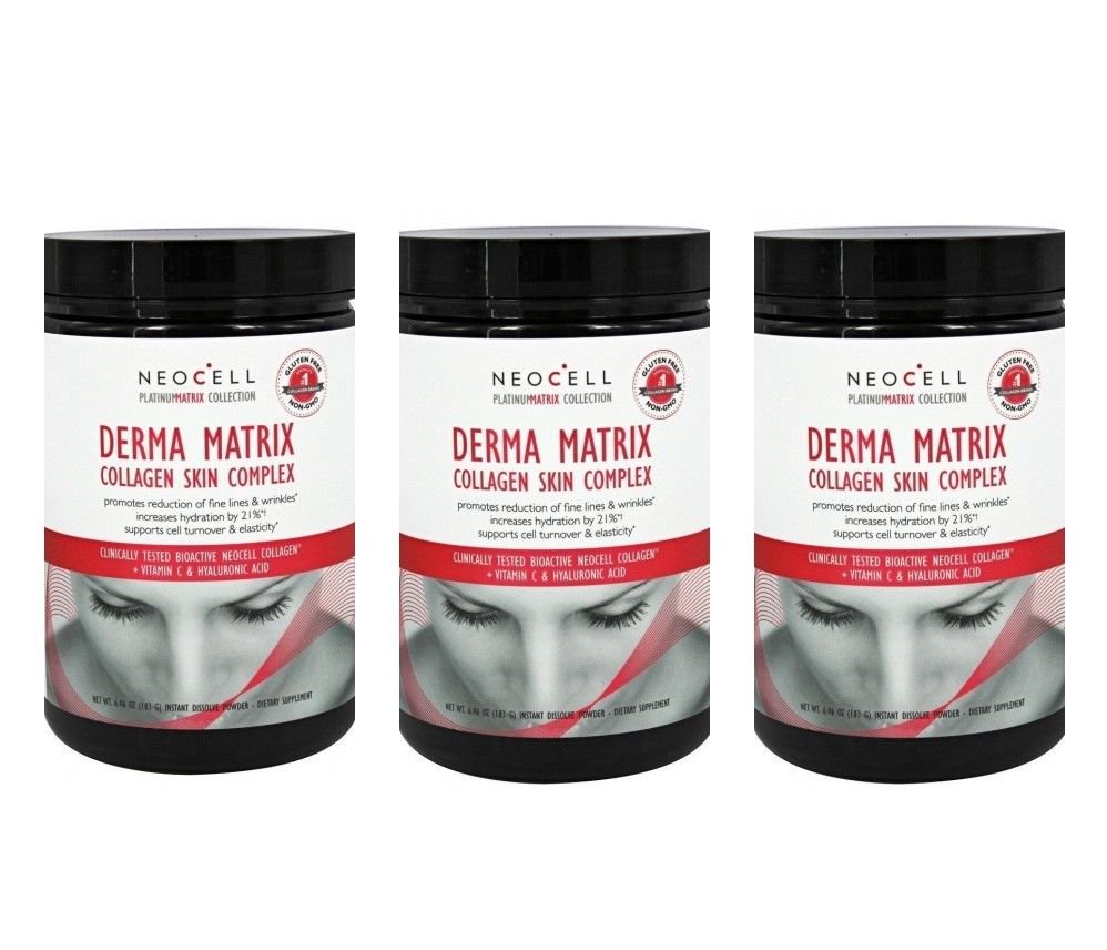 Derma Matrix Collagen Skin Complex - 6.46 oz (183 g) by Neocell (3 Pack)