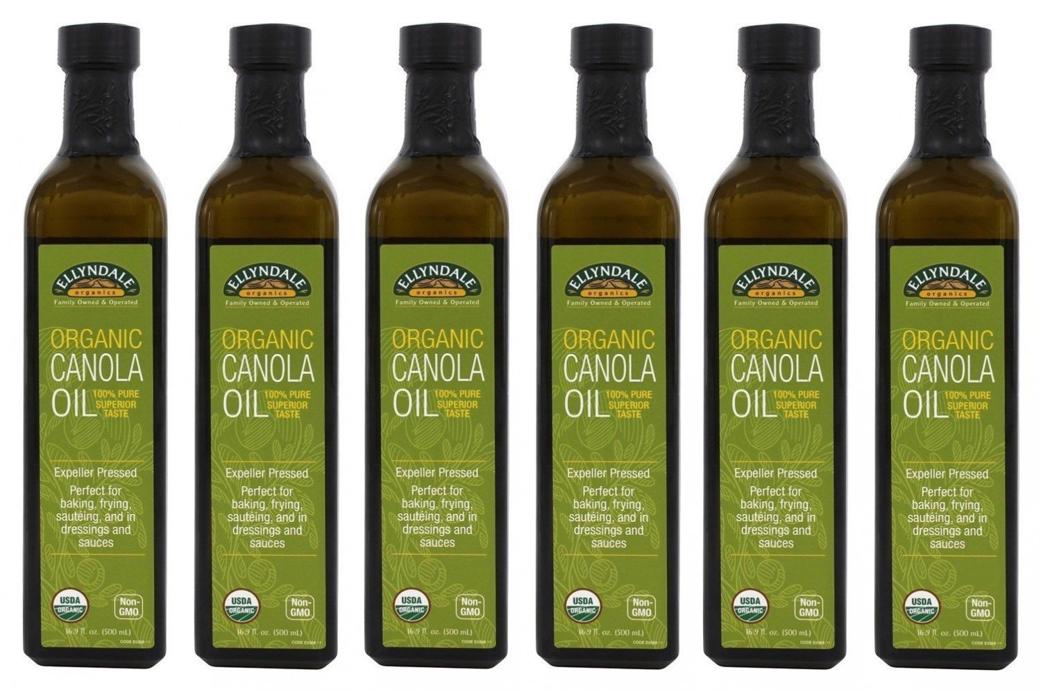 Organic Canola Oil 16.9 fl oz By Now Foods (6 Pack)