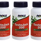3 Pack Now Foods TestoJack 200 60 Veggie Caps