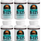 B-125 125mg 50 Tablets by Source Naturals (Pack of 6)