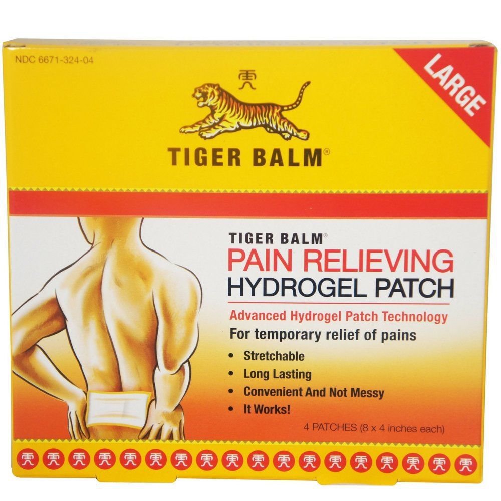 Tiger Balm Pain Relieving Patch Large 4 Each (Pack of 12)