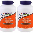 Acetyl-L Carnitine 500mg 200 VCaps by Now Foods (4 Pack)