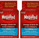 MegaRed Extra Strength Omega 3 Krill Oil 500mg Supplement 45 Softgel (Pack of 2)