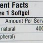 Source Naturals Vitamin E D-Alpha Tocopherol 400 IU 250 Softgels
