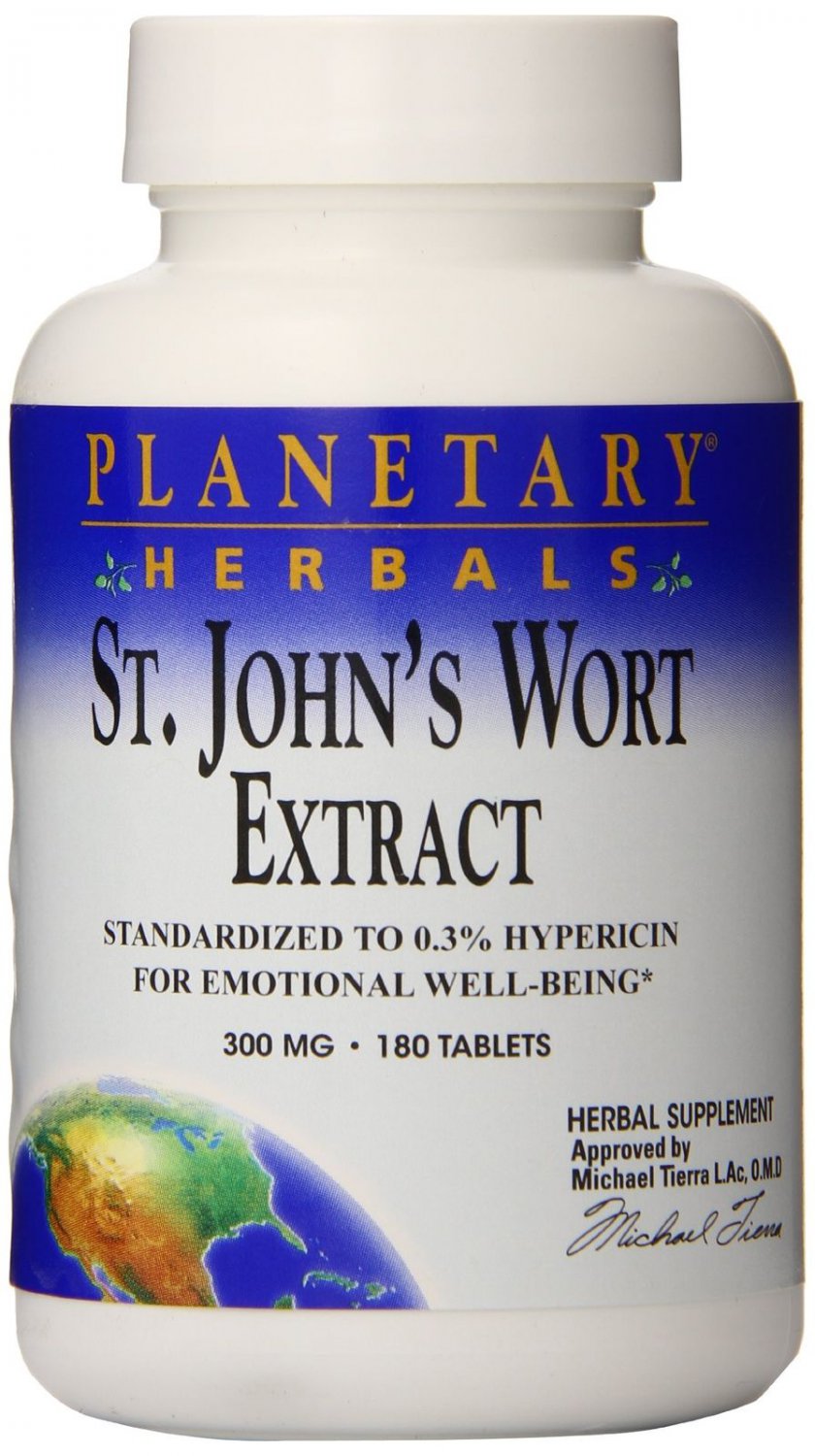 Planetary Herbals St. John's Wort Extract Tablets 300 mg 180 Count