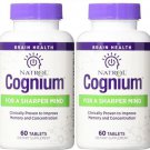 Natrol Cognium 60 Tabs Improve Memory & Concentration - Pack of 2 - Exp :3/2019