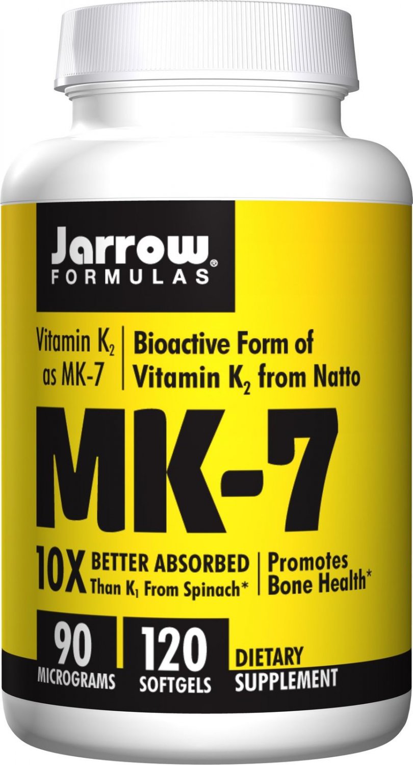 Jarrow Formulas MK7 Promotes Bone Health 90 mcg 120 Softgels