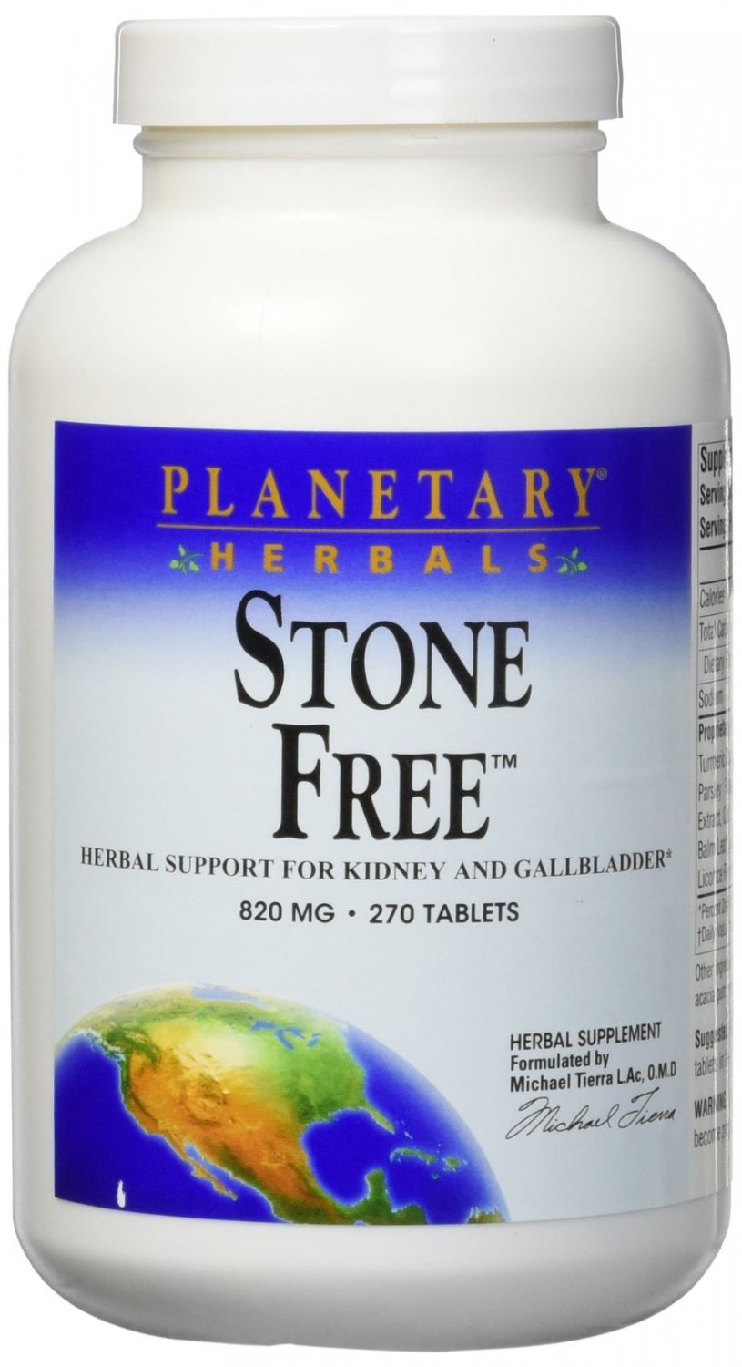 Planetary Herbals Stone Free 820mg Herbal Support for Kidney Gallbladder 270 Tab