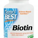 Doctor's Best Biotin Non-GMO Vegan Supports Hair Skin Nails 10,000mcg 120 Vcaps