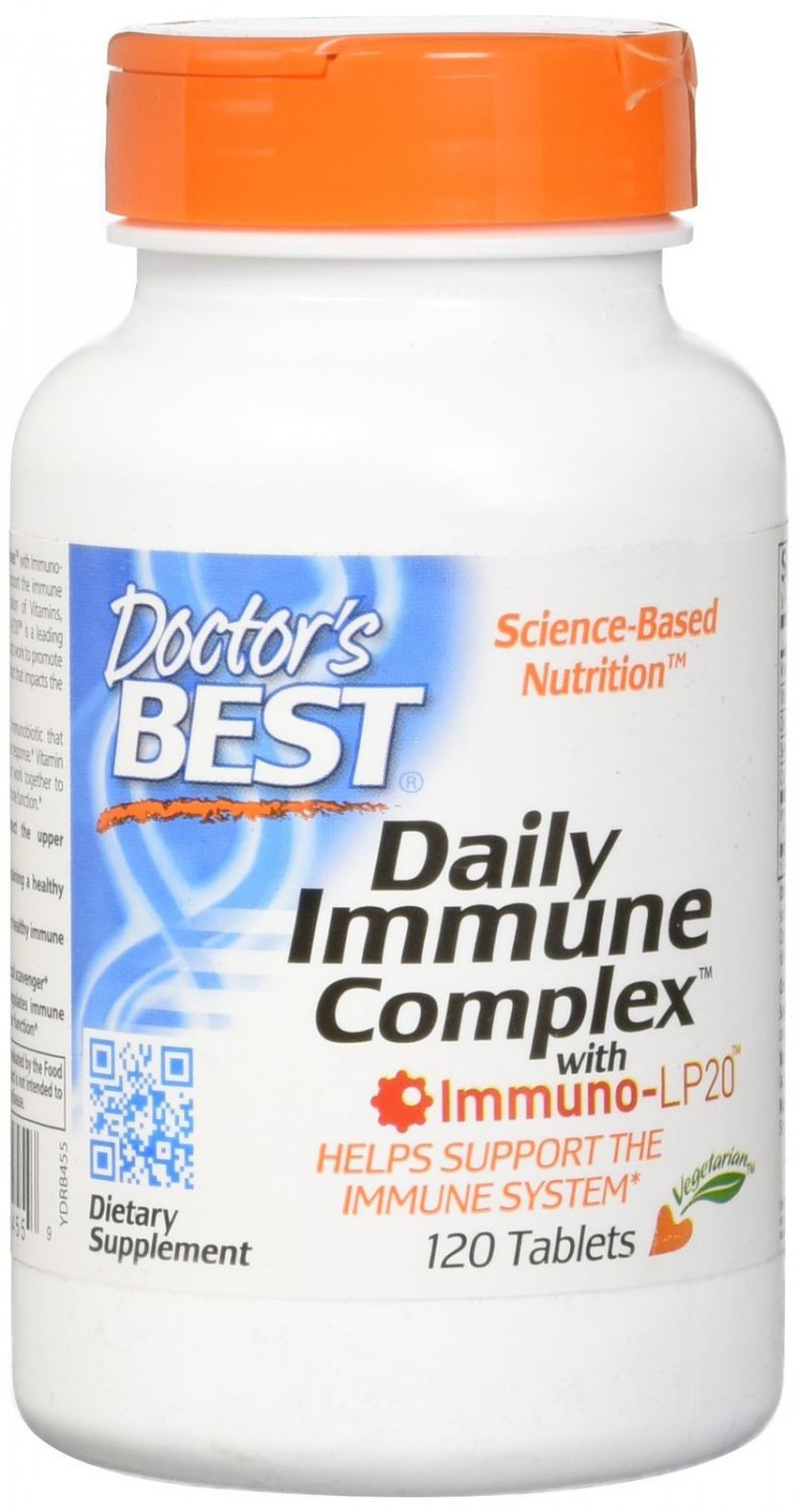 Doctor's Best Daily Immune Complex with Immuno-LP20 Non-GMO Vegetarian 120 Tabs