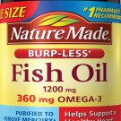 Nature Made Burpless Fish Oil 1200 mg  w. Omega-3 360 mg 200 Softgels