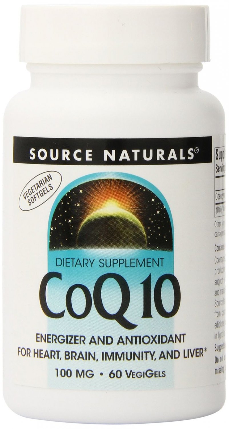 SOURCE NATURALS Coenzyme Q10 100 Mg Vegetable Soft Gel 60 Count