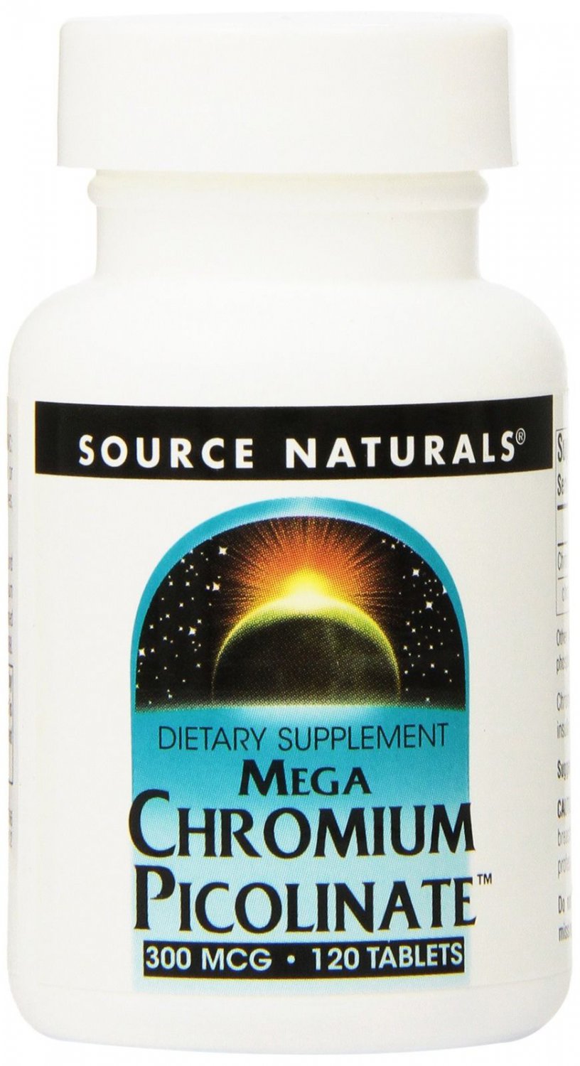 Source Naturals Mega Chromium Picolinate 300mcg 120 Tablets