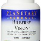 Planetary Herbals Bilberry Vision Tablets 30 Count