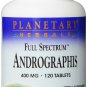 Planetary Herbals Andrographis Full Spectrum 400mg Traditional Winter Herb120...