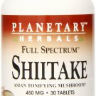 Planetary Herbals Full Spectrum Shiitake Mushroom Tablets 430 mg 30 Count