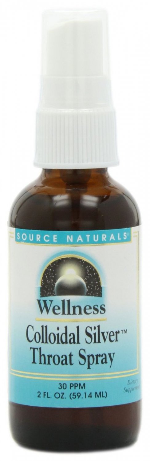 Source Naturals Wellness Colloidal Silver Throat Spray 2 Ounce