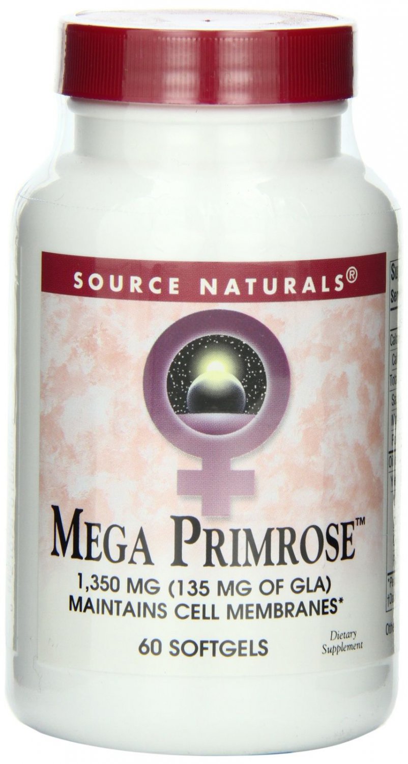 Source Naturals Mega Primrose 1350mg Maintains Cell Membranes 60 Softgels
