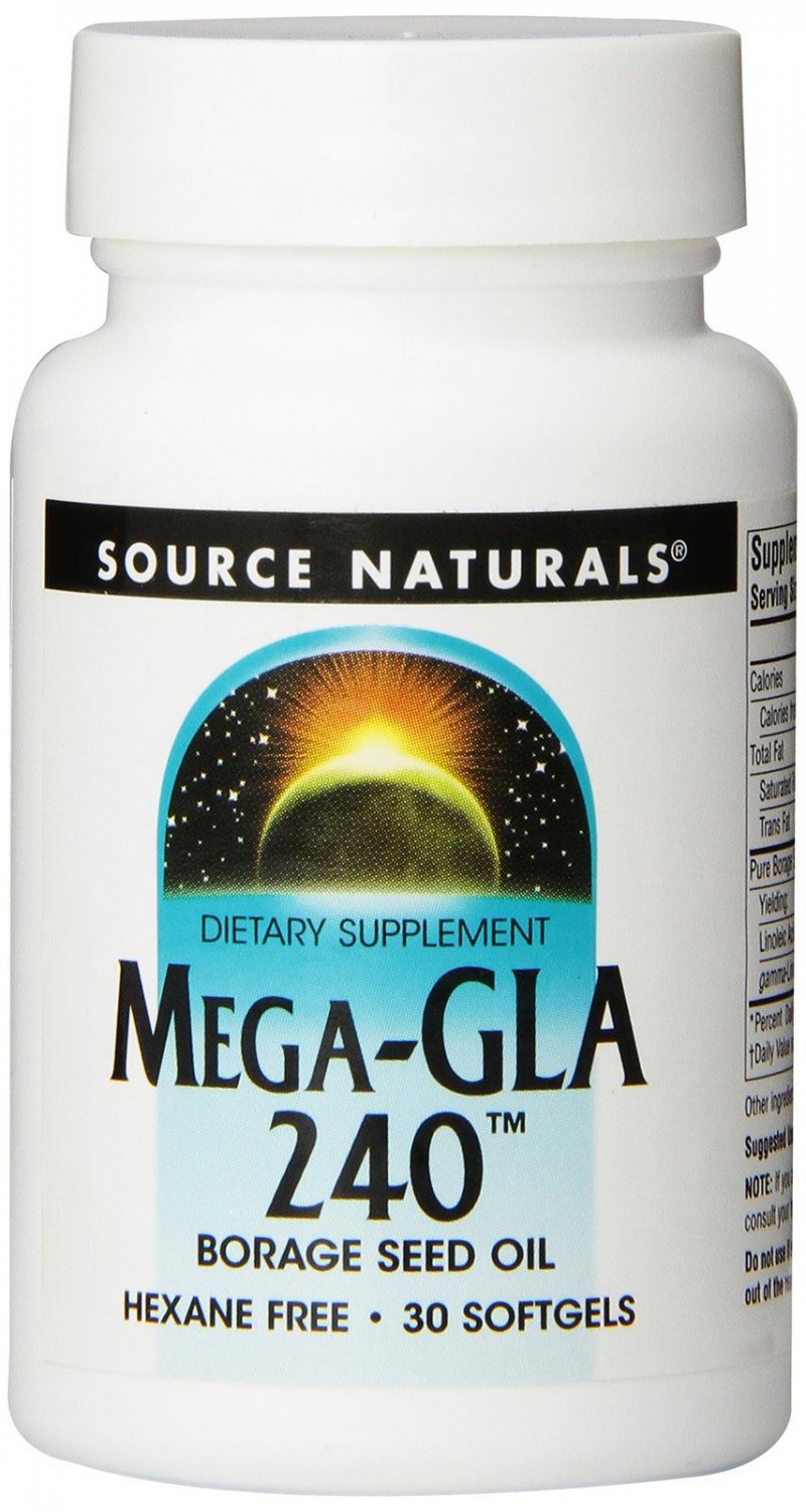 Source Naturals Mega-GLA Borage Seed Oil 240mg 30 Softgels