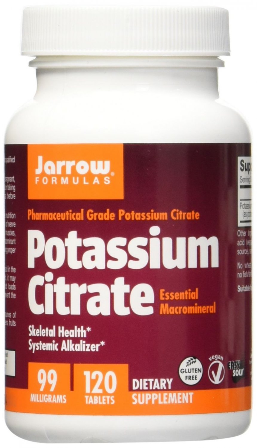 Jarrow Formulas Potassium Citrate Supports Bone and Joint Health 99 mg 120 Tabs