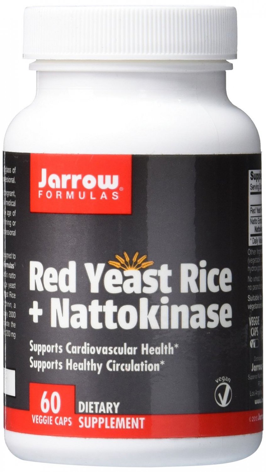 Jarrow Formulas Red Yeast Rice Plus Nattokinase Caps Supports Cardiovascular