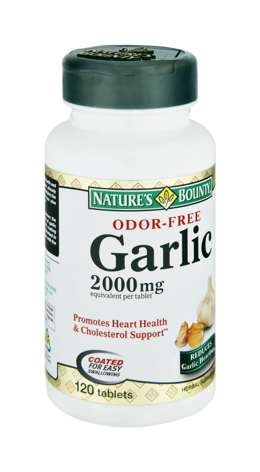 Nature's Bounty Garlic 2000mg Odor-Free 120 Tablets