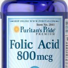Puritan's Pride Folic Acid 800 mcg-250 Tablets