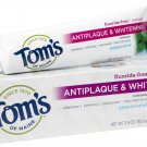 Tom's of Maine Natural Fluoride-Free Antiplaque & Whitening Toothpaste Peppermin