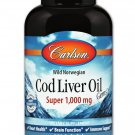 Carlson Cod Liver Oil Gems Super 1000 360 mg Omega-3s 250 Soft Gels