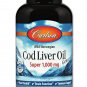 Carlson Cod Liver Oil Gems Super 1000 360 mg Omega-3s 250 Soft Gels