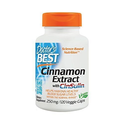 Doctor's Best Cinnamon Extract with CinSulin Non-GMO Vegan 250mg 120 Vcaps